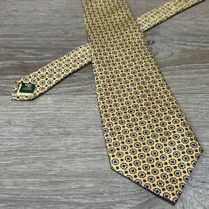 Lauren Ralph Lauren Handmade Luxury 100% Silk Neck Tie Made USA Yellow Blue Red